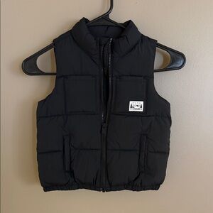 Old Navy Black Quilted Vest